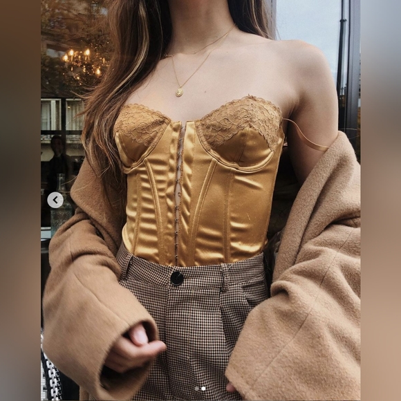 Urban Outfitters Gold Corset XS - Picture 3 of 3